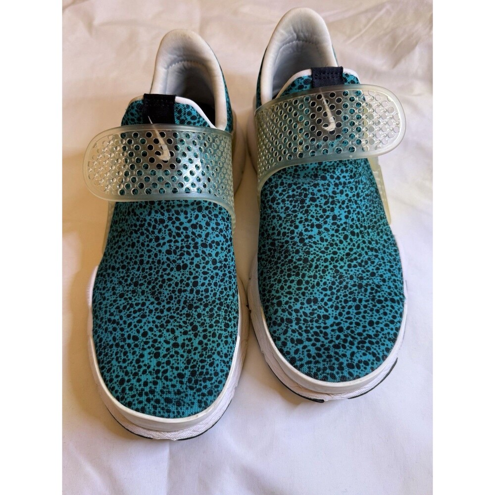 Nike Sock Dart Safari Turbo Green White Running Shoe 942198-300 Men's Size 7